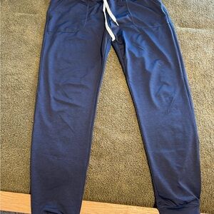 ZYIA Men's Navy Jogger Sweatpants with White Drawstring